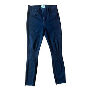 L’agence Slim Jeans Faded Black with Distressed Knees Women’s Size 27